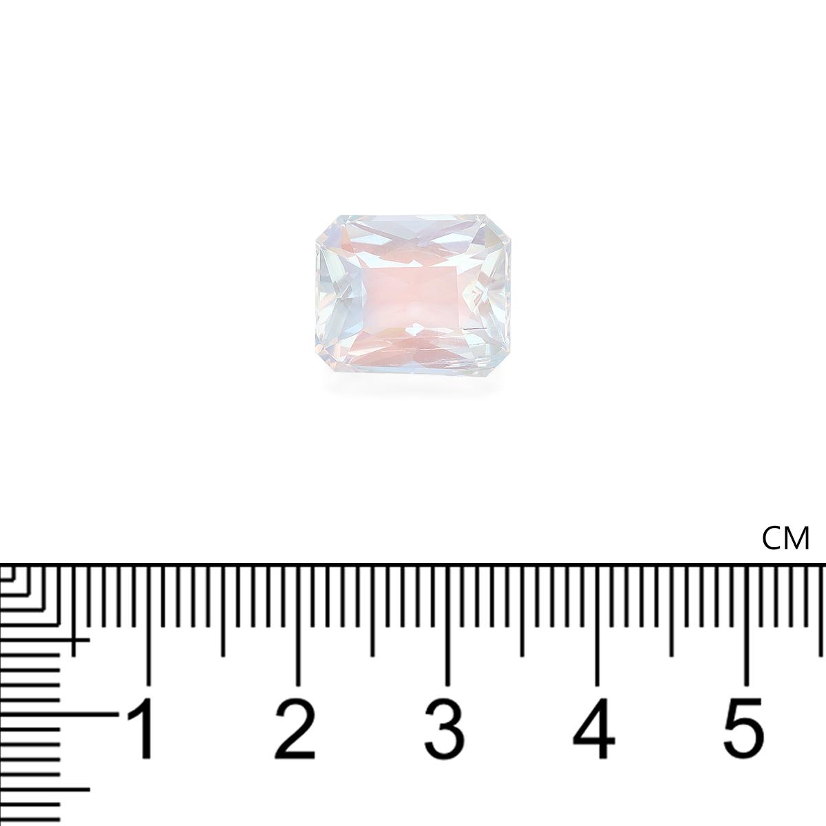 white rainbow moonstone, 7.32ct heart cut — view 4
