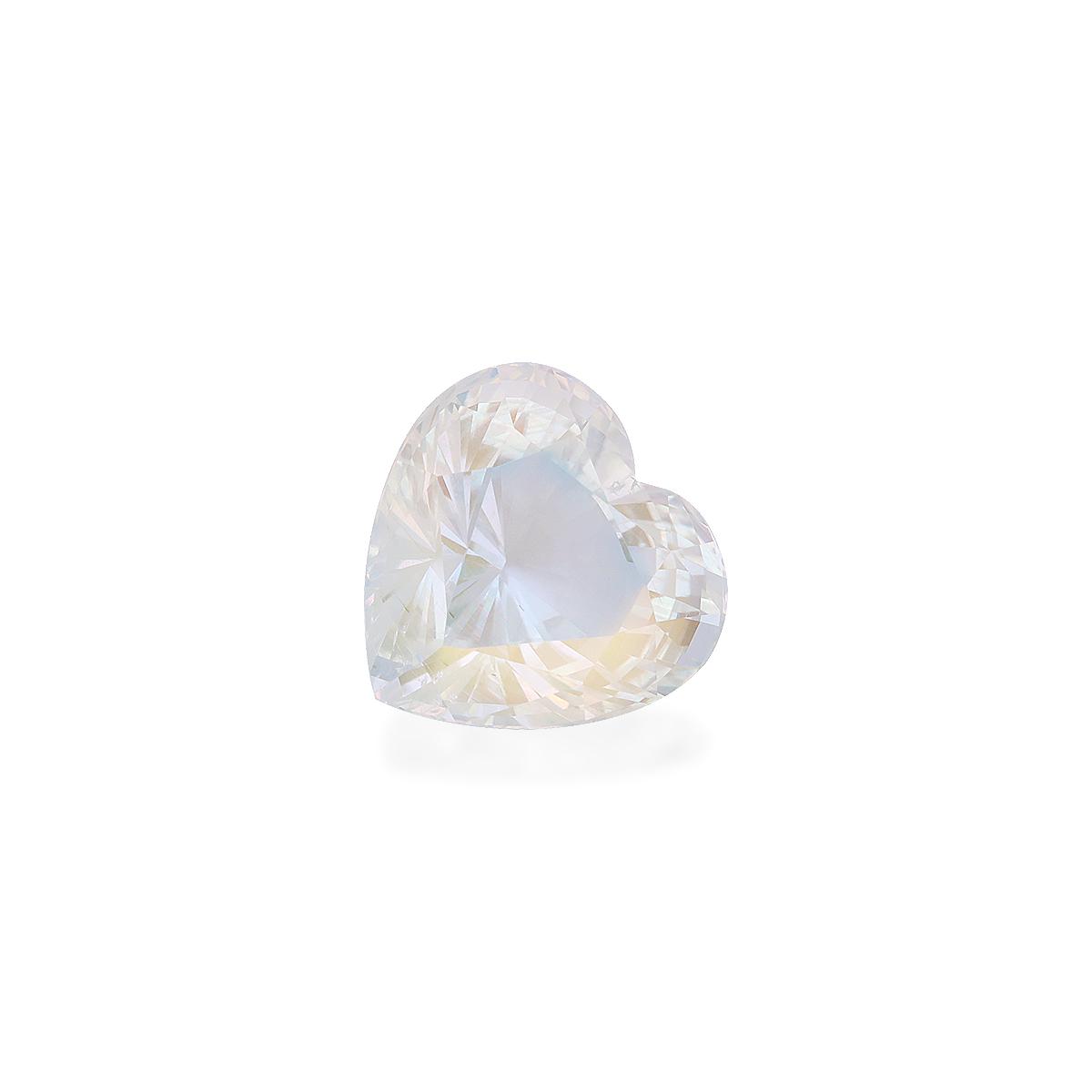 white rainbow moonstone, 11.15ct heart cut — view 3