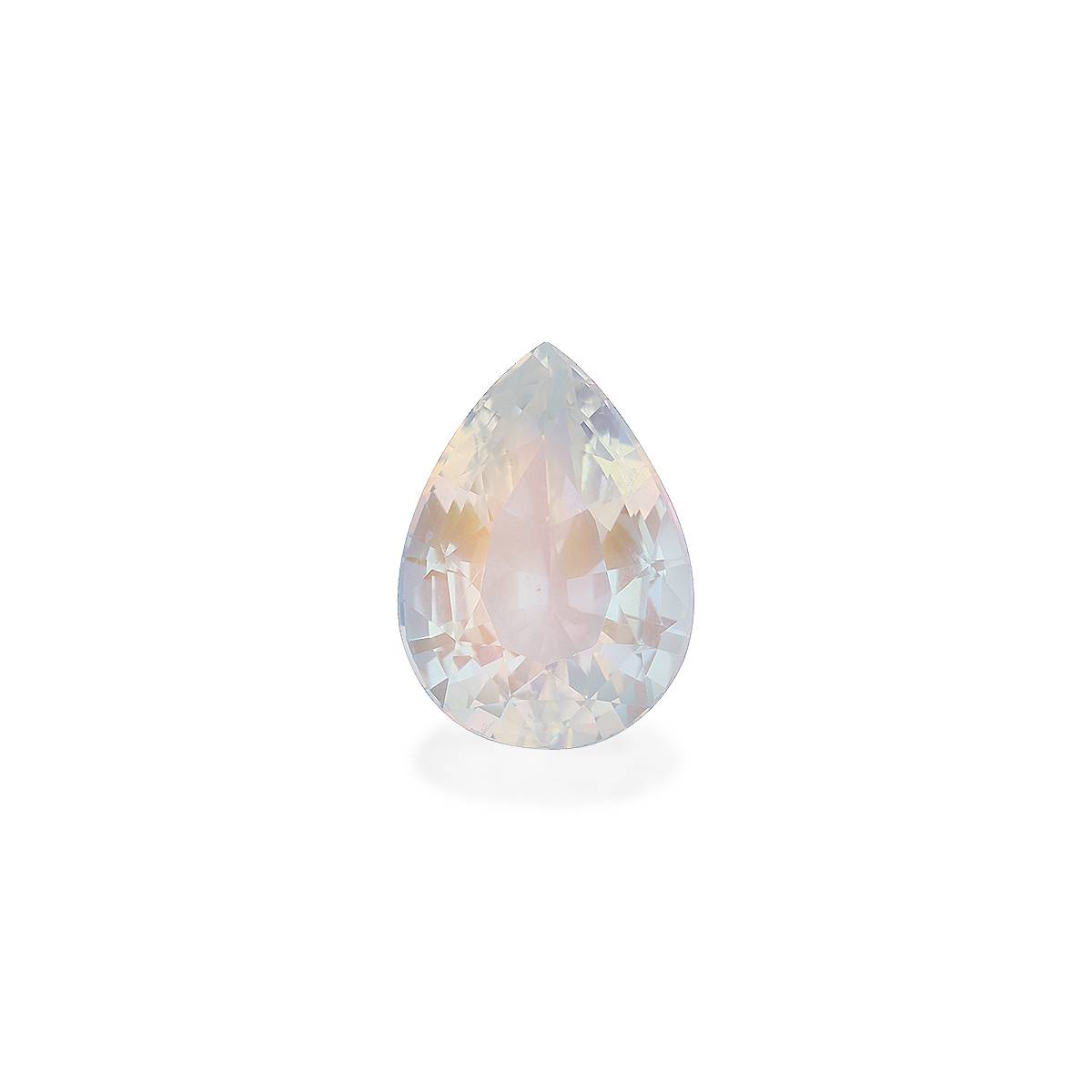 white rainbow moonstone, 9.9ct pear cut — main view