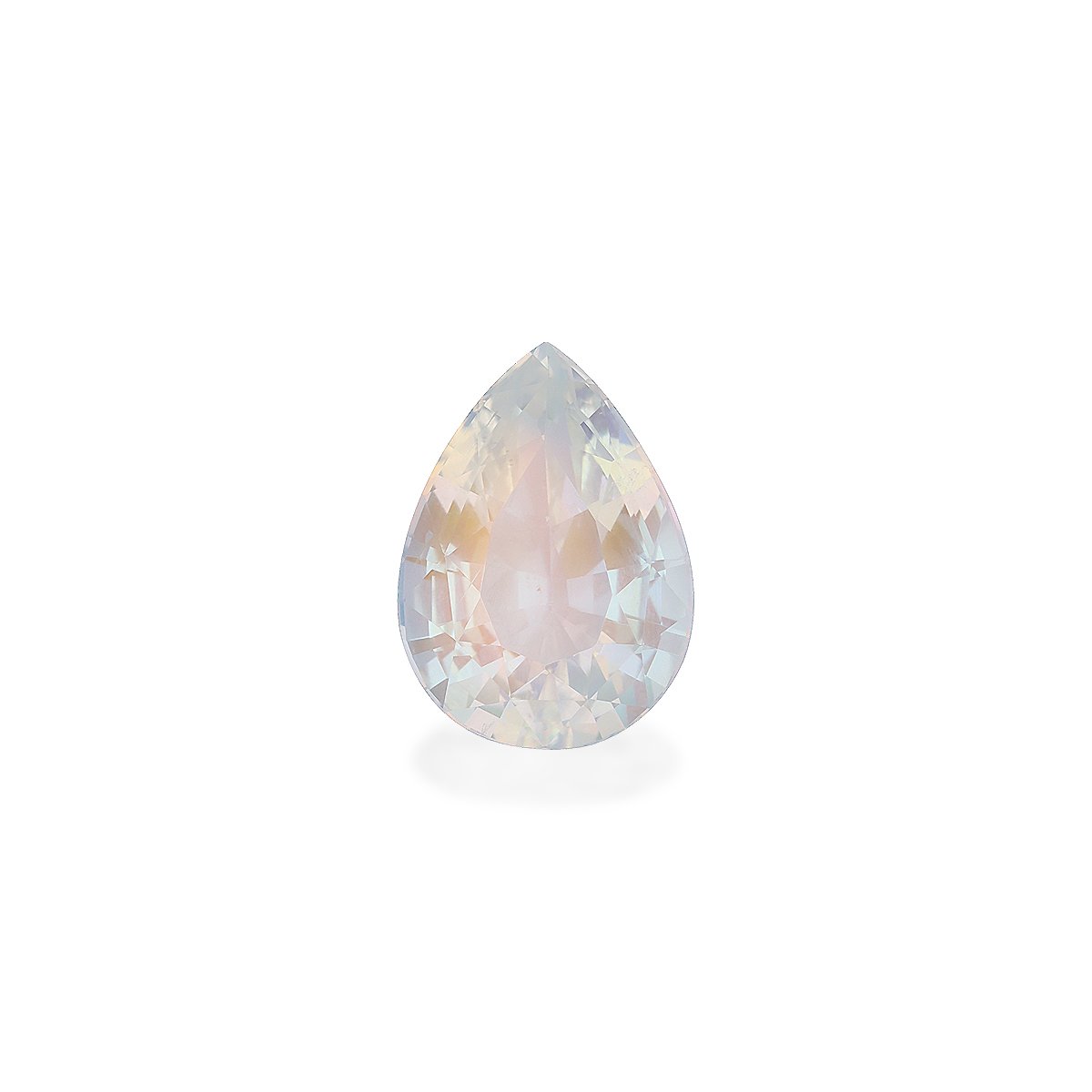 white rainbow moonstone, 9.9ct pear cut — main view