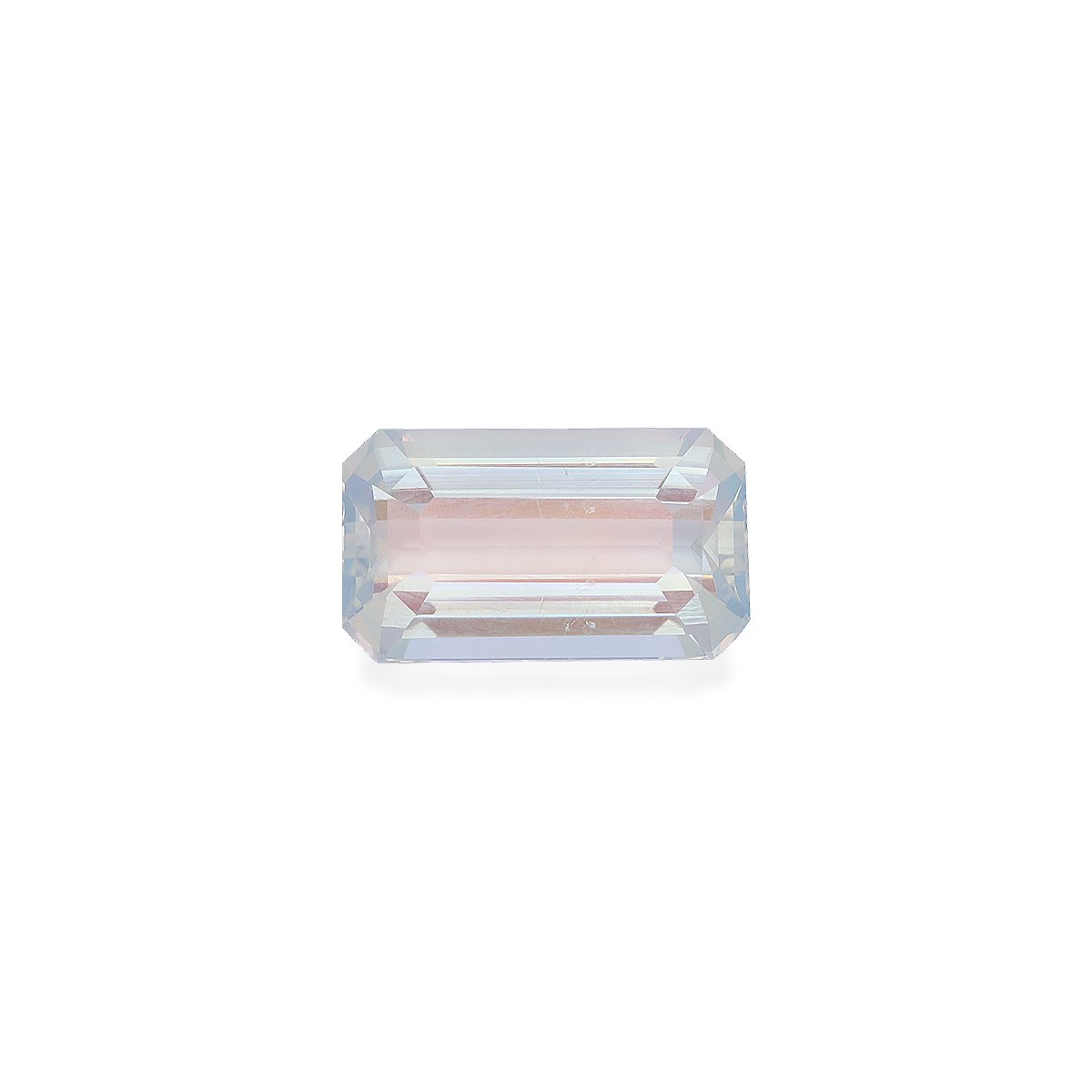 white rainbow moonstone, 8.31ct rectangular cut — main view
