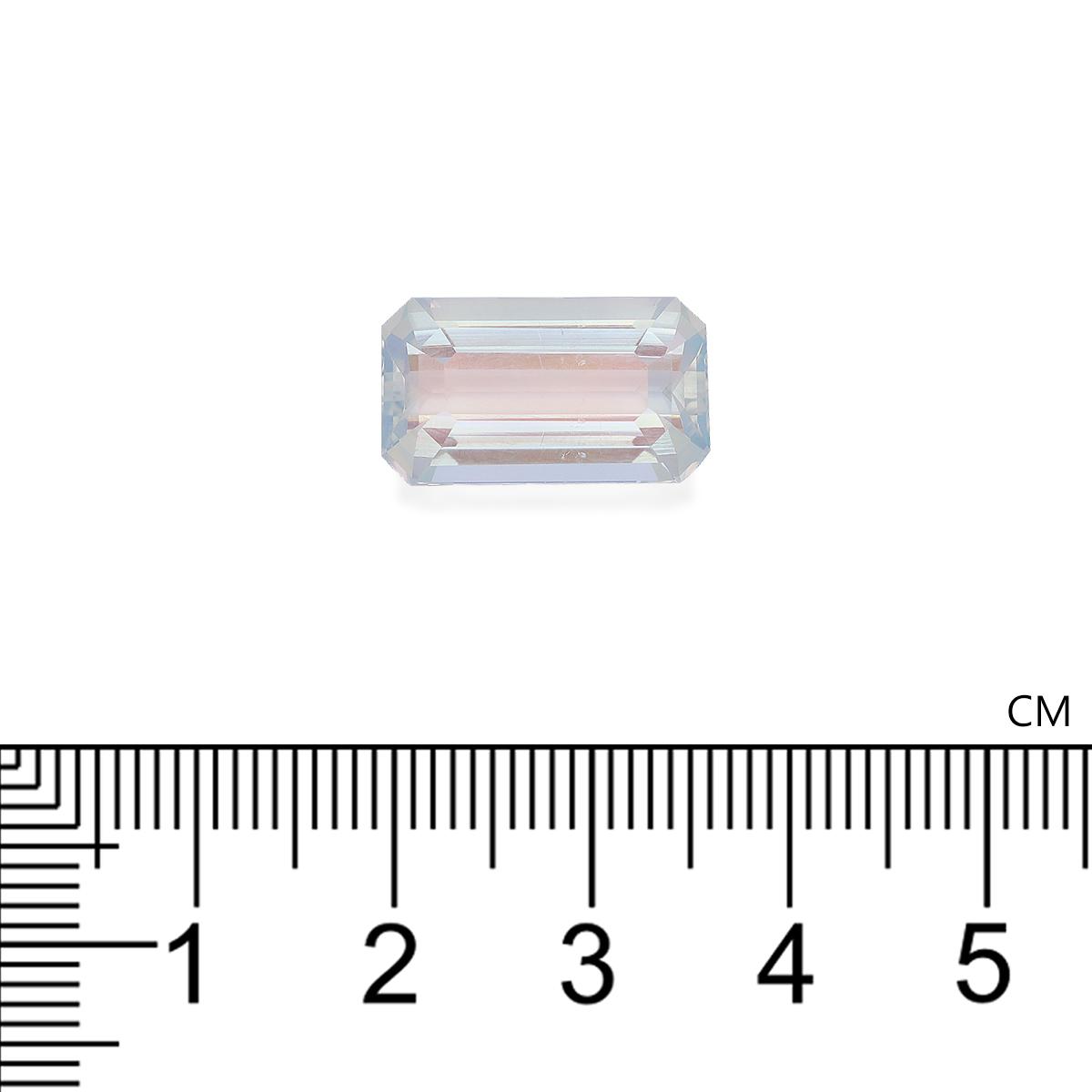 white rainbow moonstone, 8.31ct rectangular cut — view 4