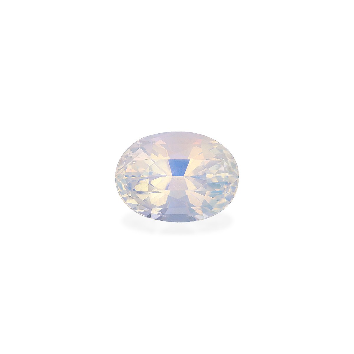 white rainbow moonstone, 9.38ct pear cut — main view