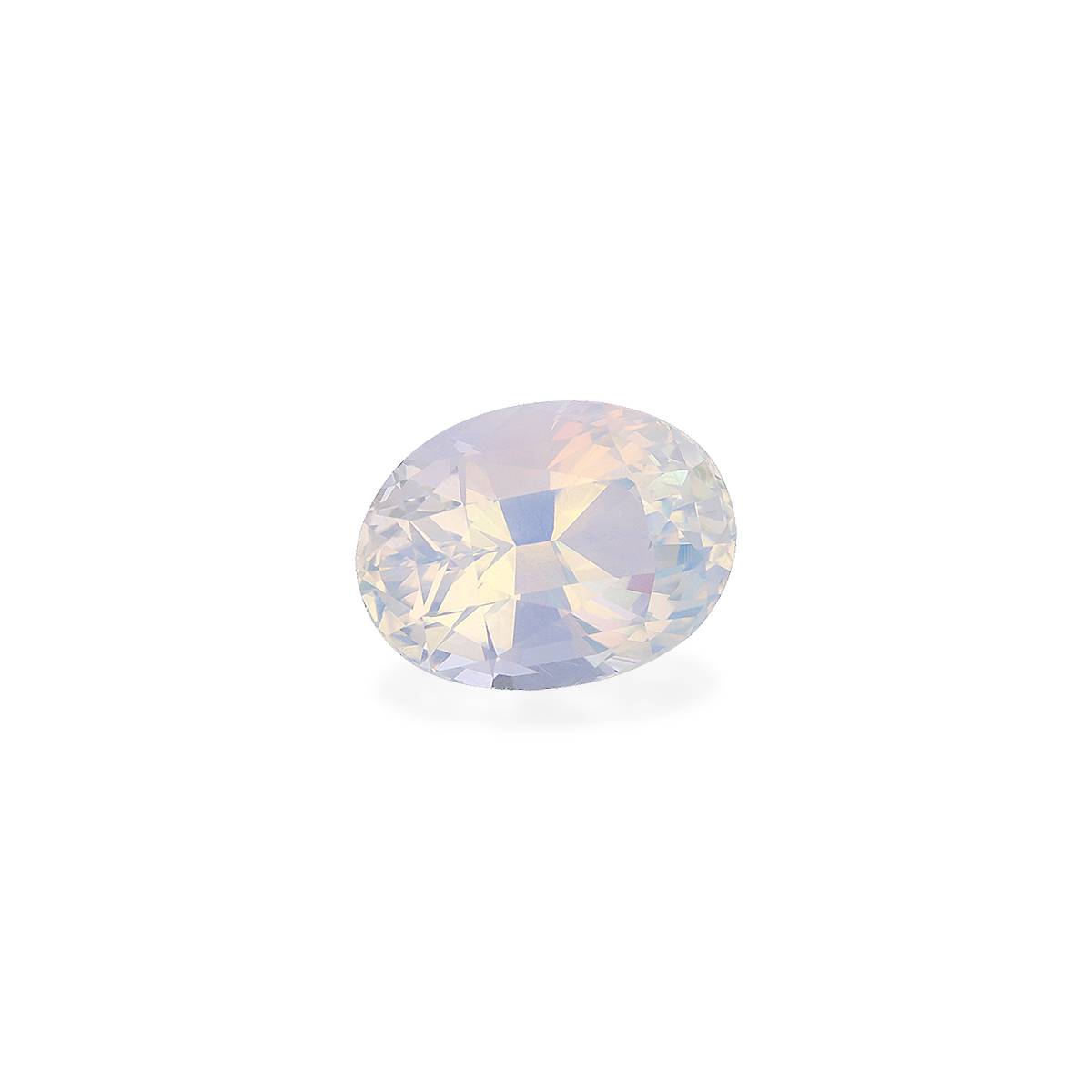 white rainbow moonstone, 9.38ct pear cut — view 3