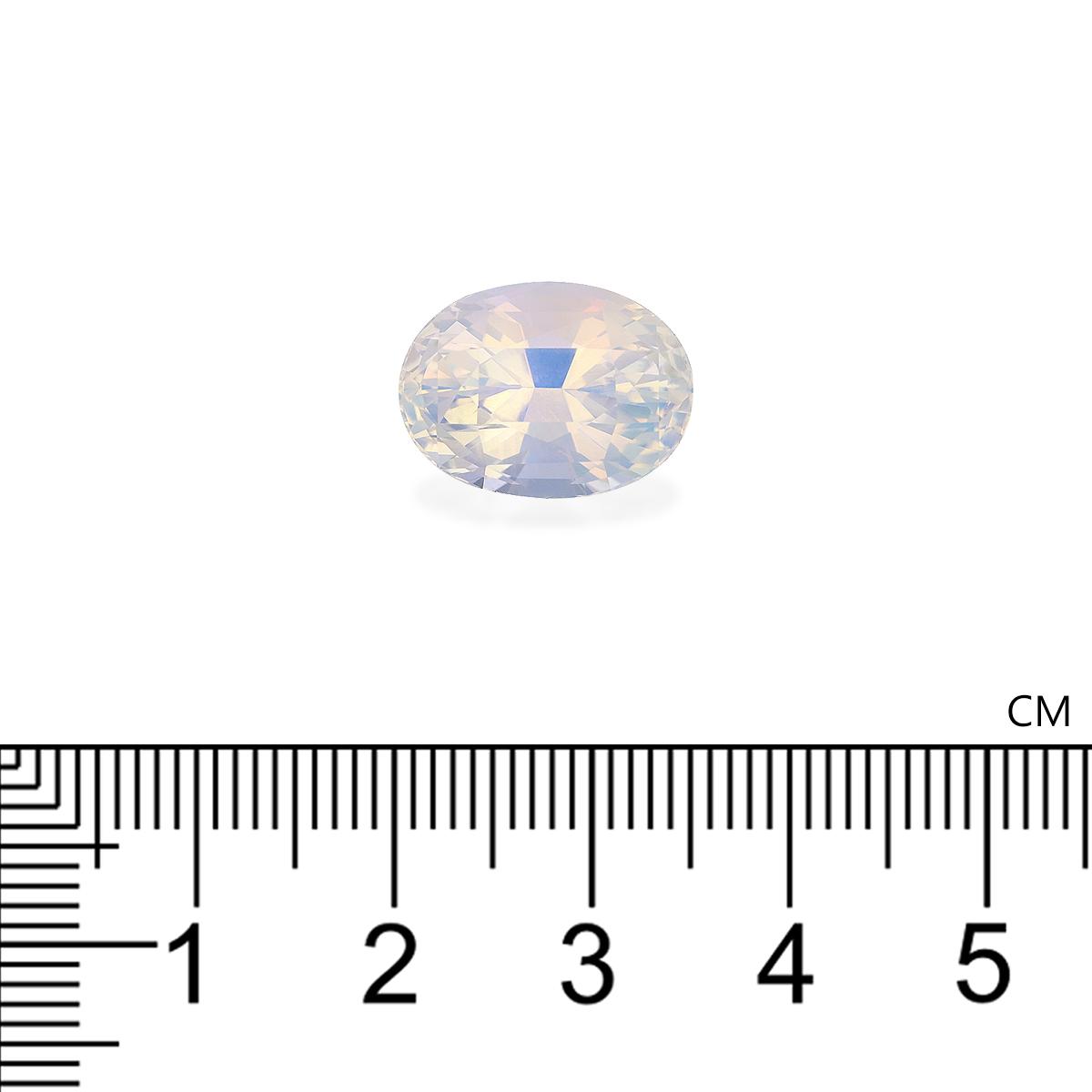 white rainbow moonstone, 9.38ct pear cut — view 4