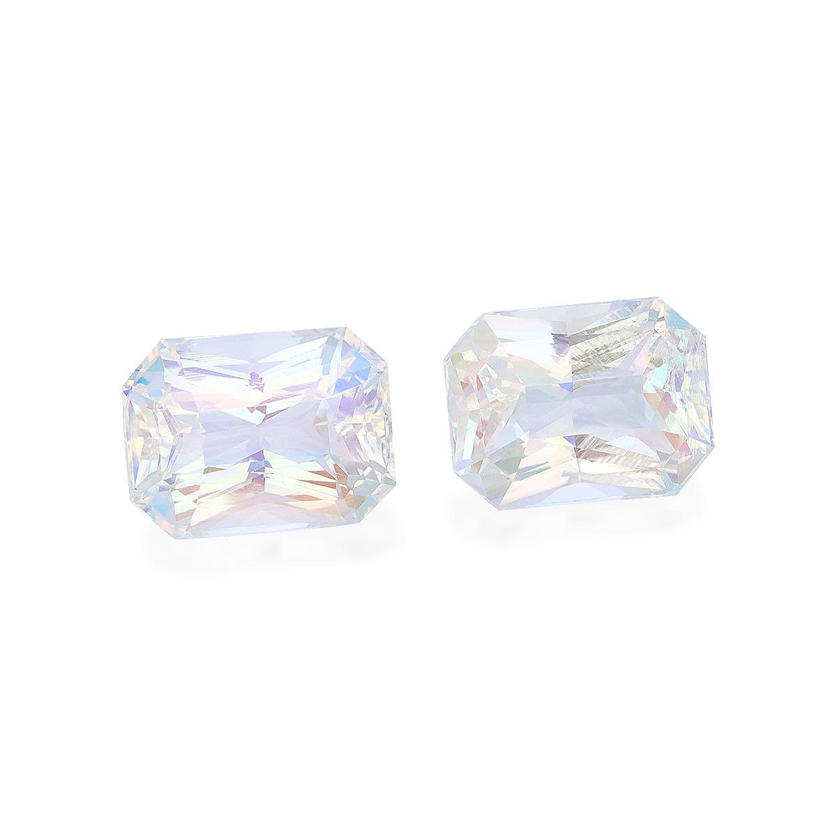 white rainbow moonstone, 21.74ct rectangular cut — view 3
