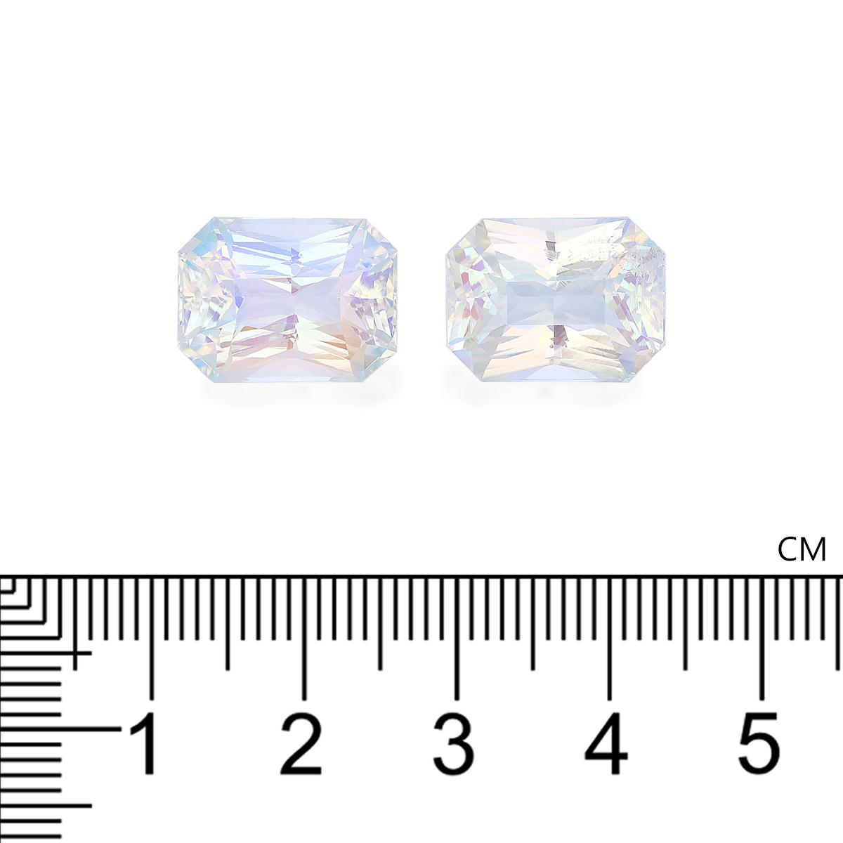 white rainbow moonstone, 21.74ct rectangular cut — view 4