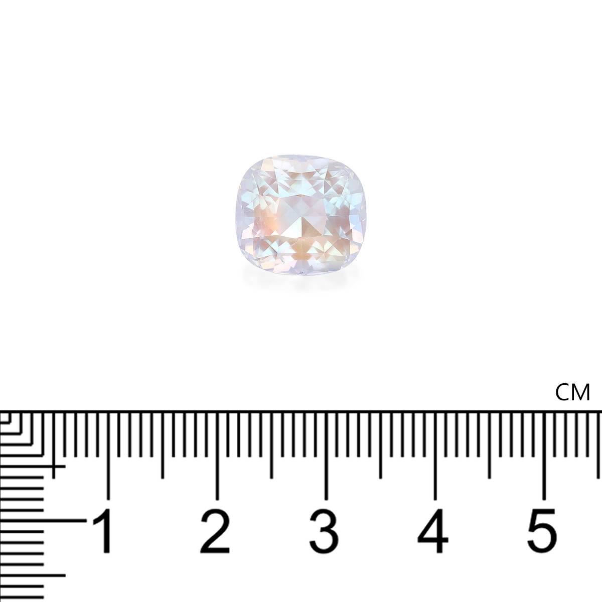 white rainbow moonstone, 8.57ct cushion cut — view 4