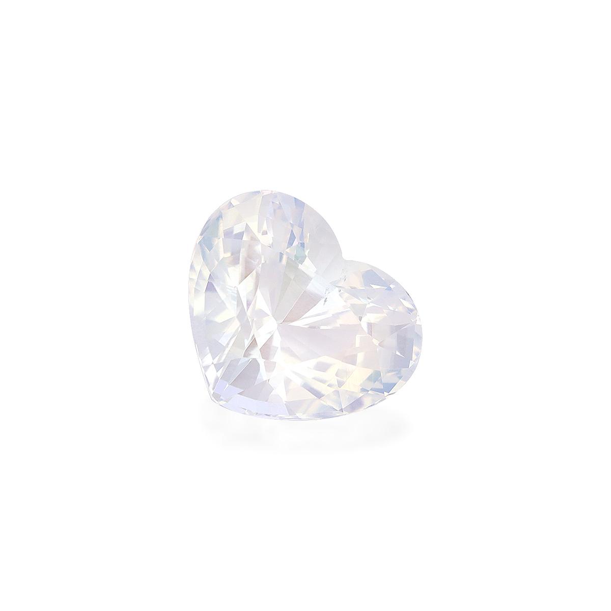 white rainbow moonstone, 9.62ct heart cut — view 3