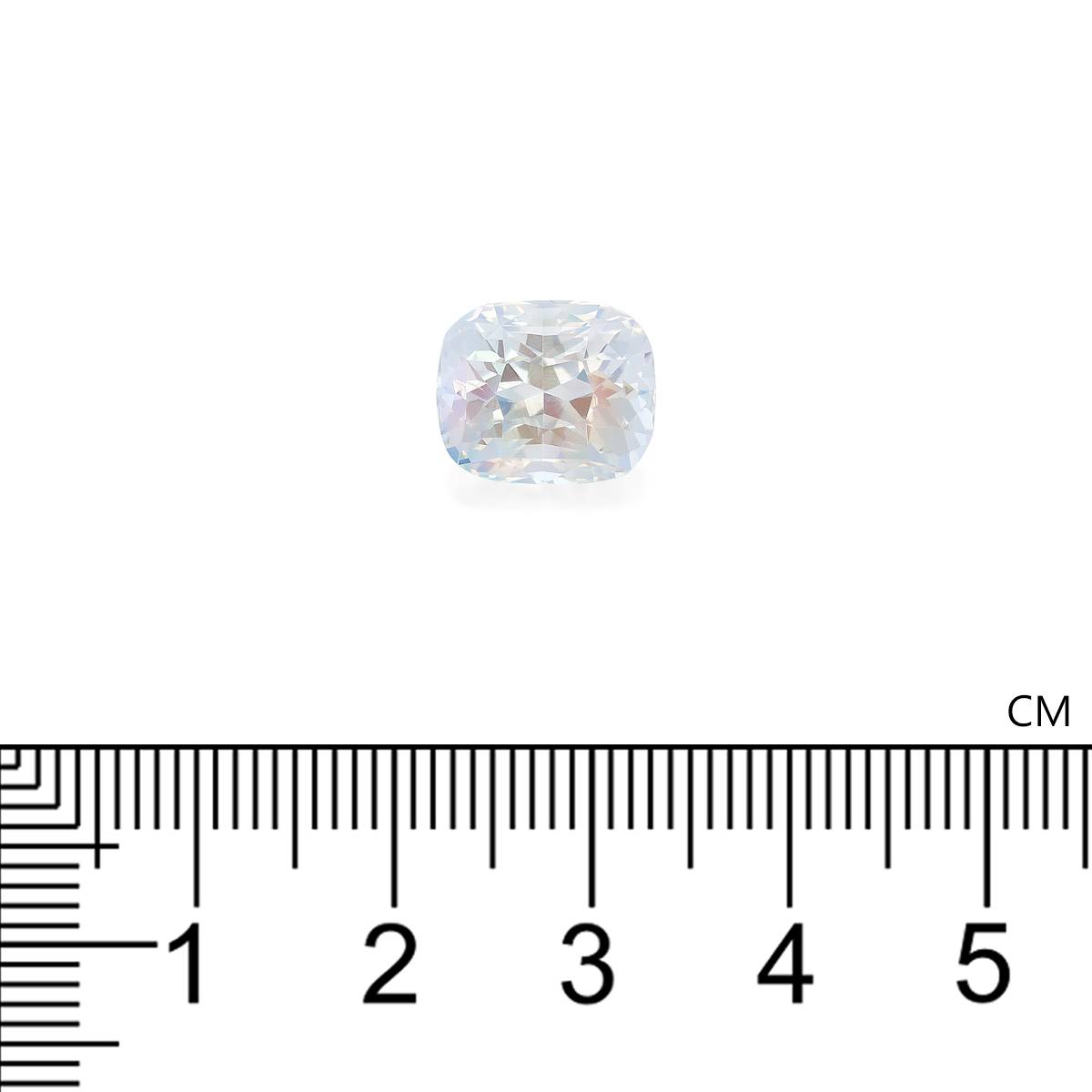 white rainbow moonstone, 5.27ct heart cut — view 4