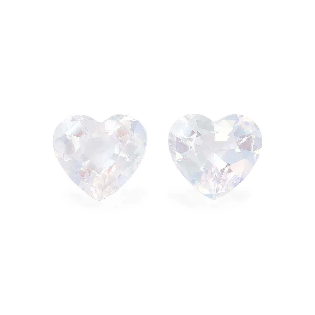 White Rainbow Moonstone 7.84ct Pair