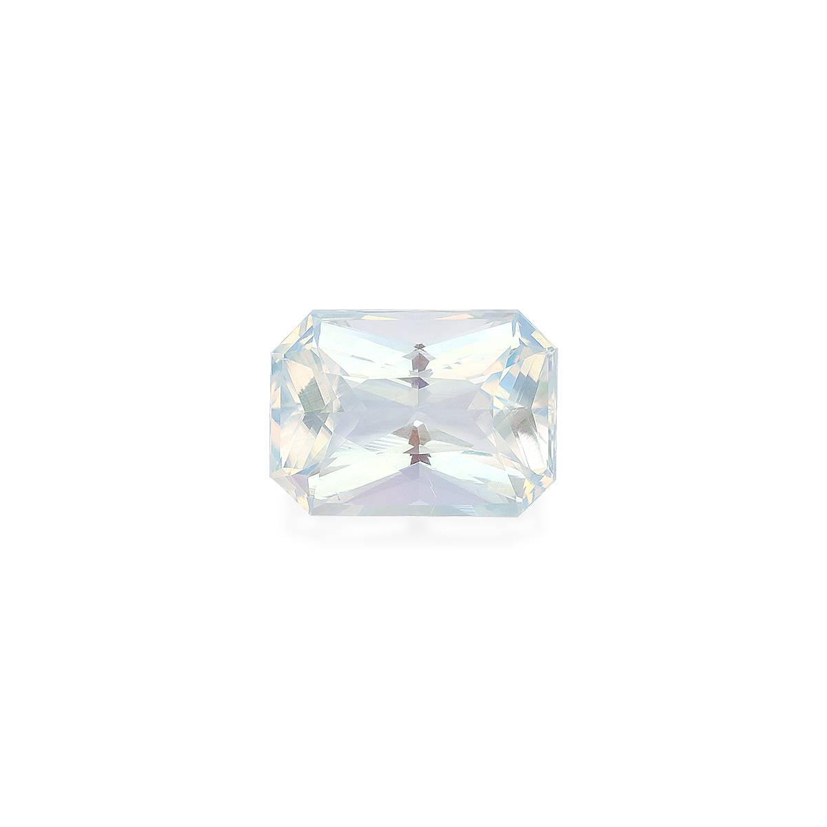 white rainbow moonstone, 7.46ct rectangular cut — main view