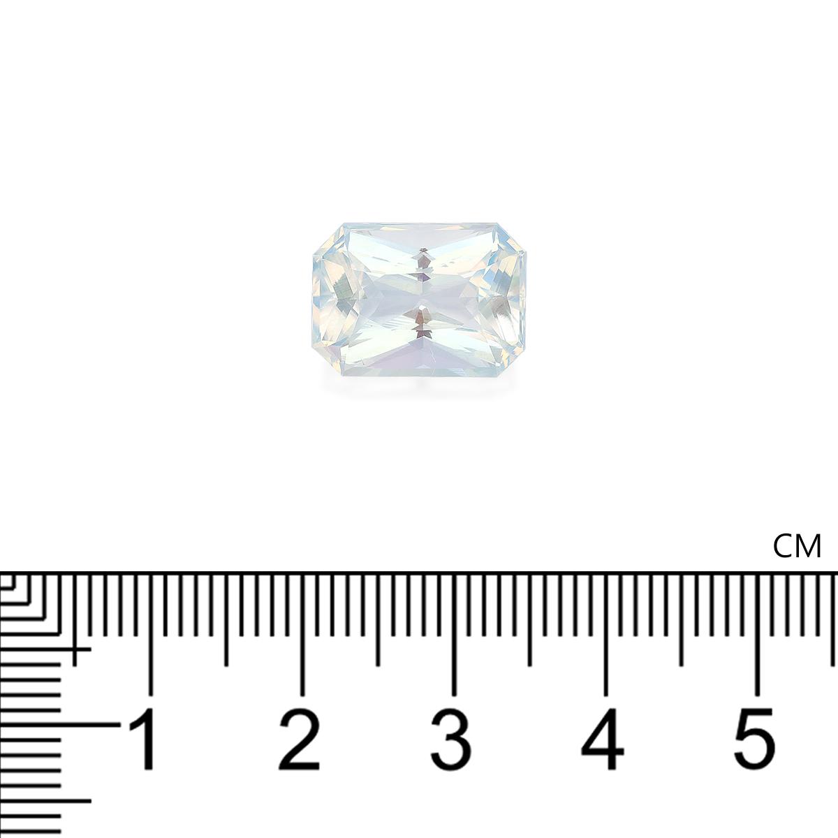 white rainbow moonstone, 7.46ct rectangular cut — view 4
