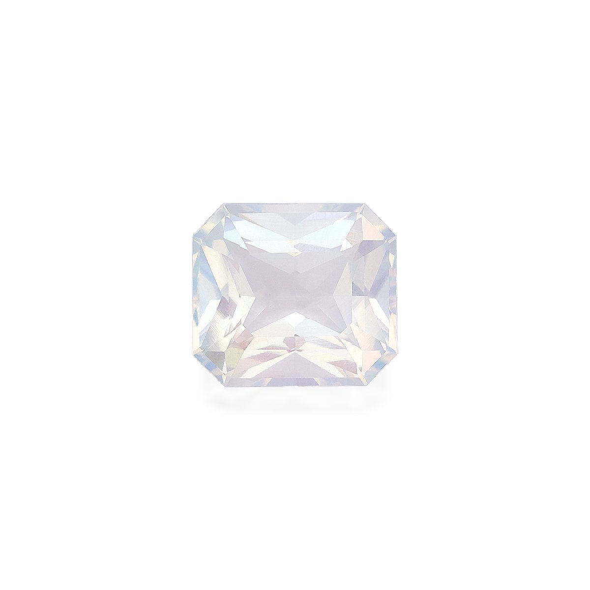 white rainbow moonstone, 5.03ct rectangular cut — main view