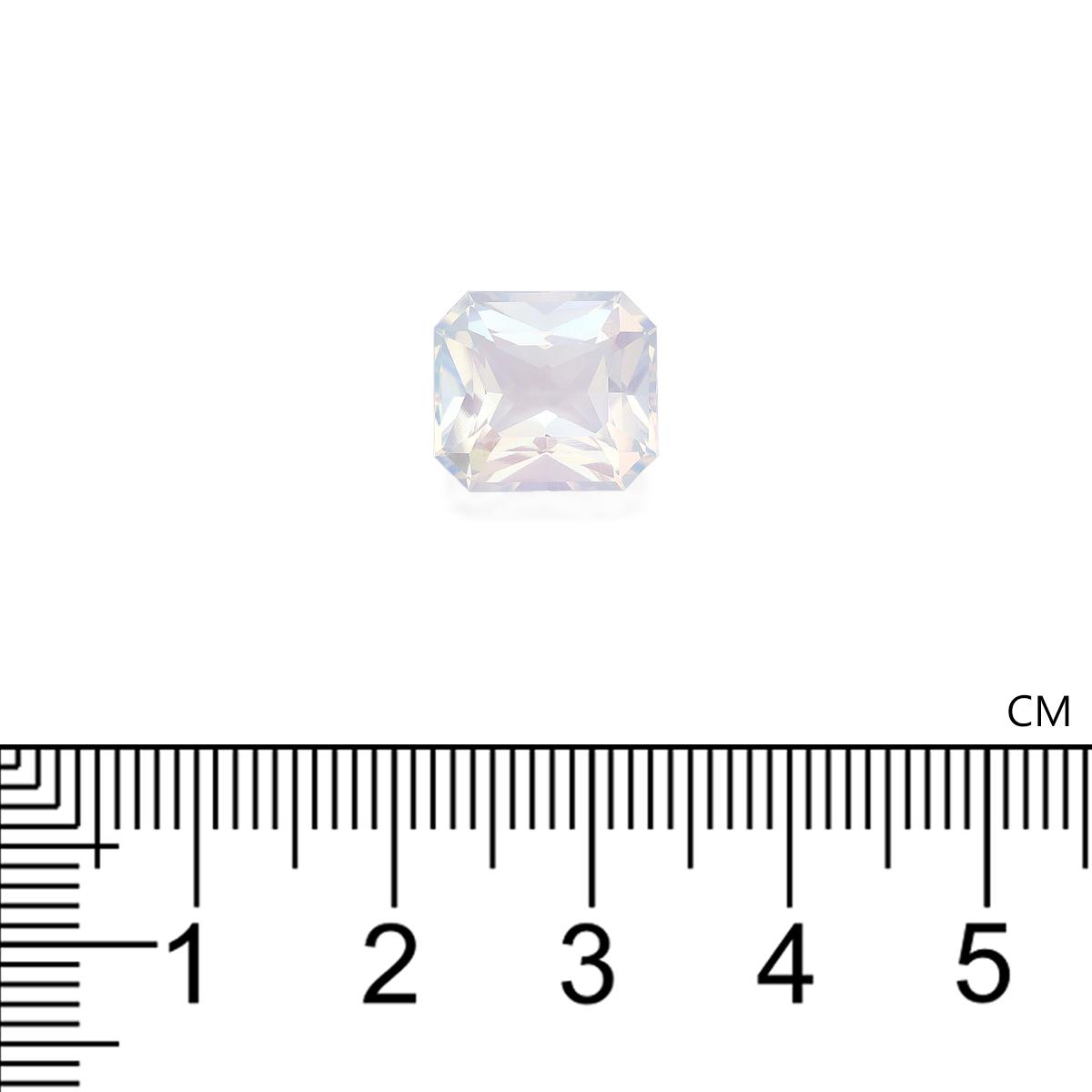 white rainbow moonstone, 5.03ct rectangular cut — view 4