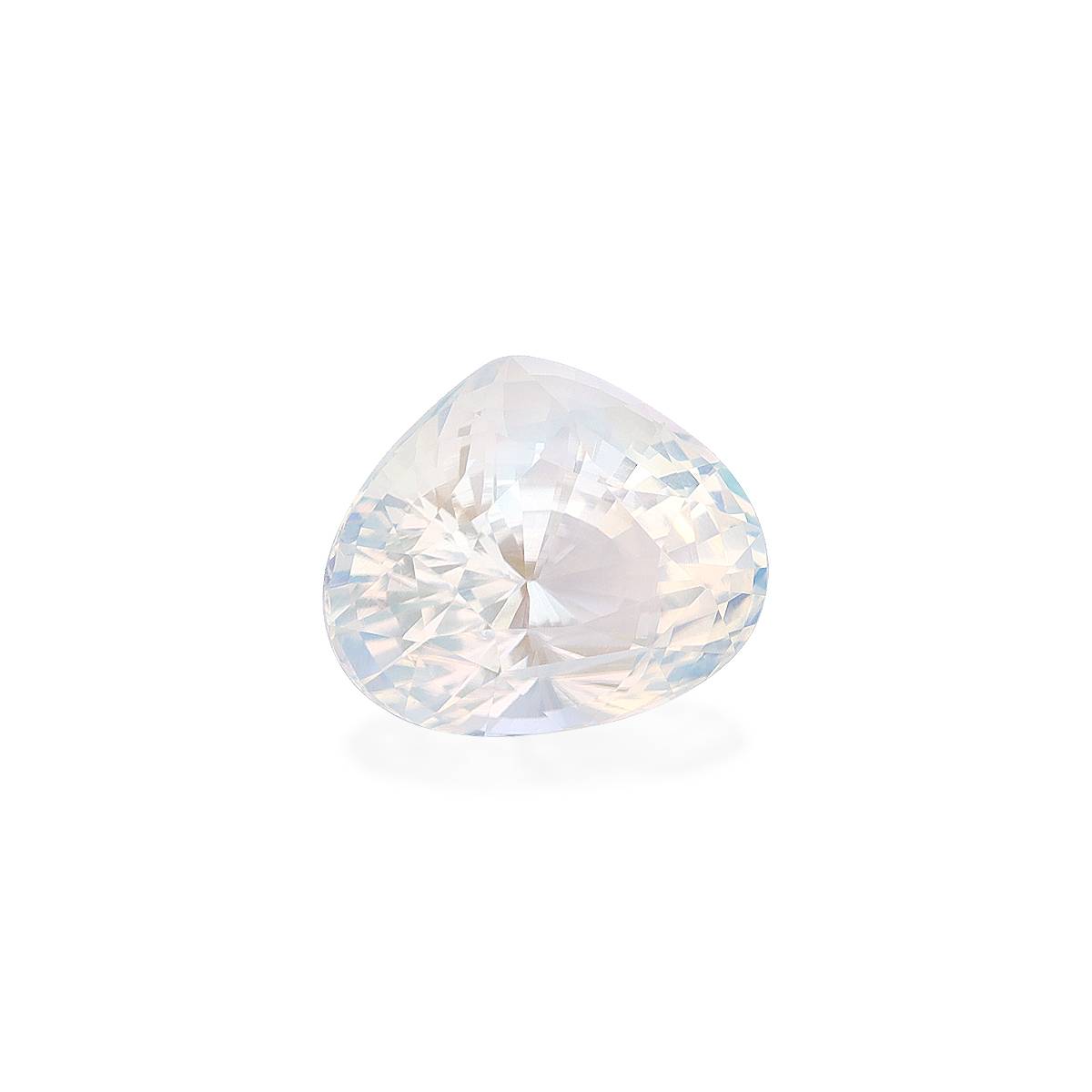 white rainbow moonstone, 5.65ct pear cut — view 3