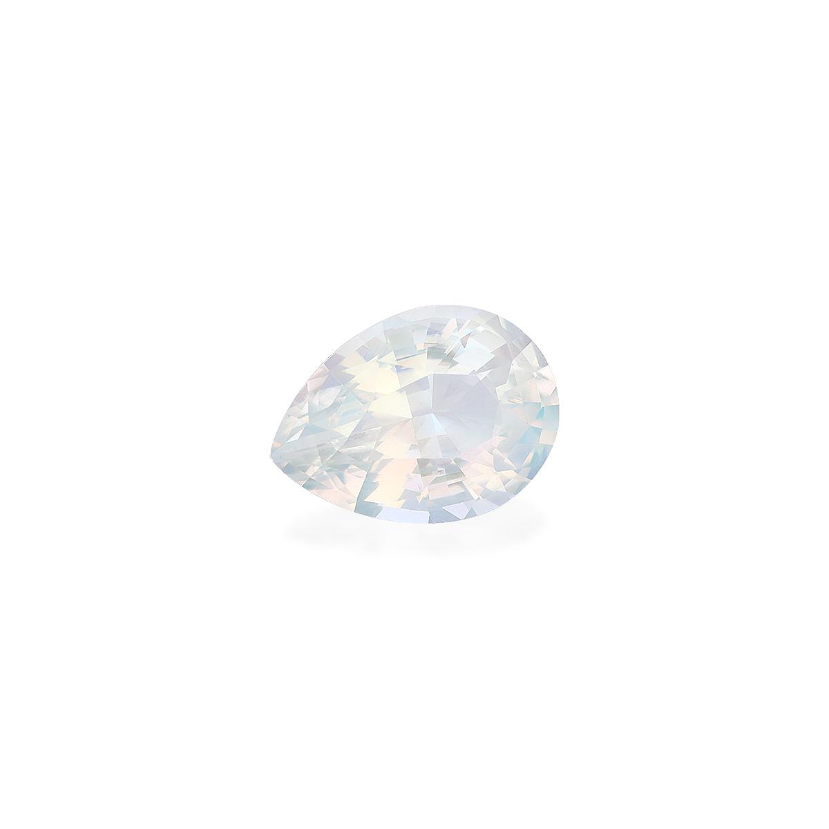 white rainbow moonstone, 4.29ct pear cut — view 3