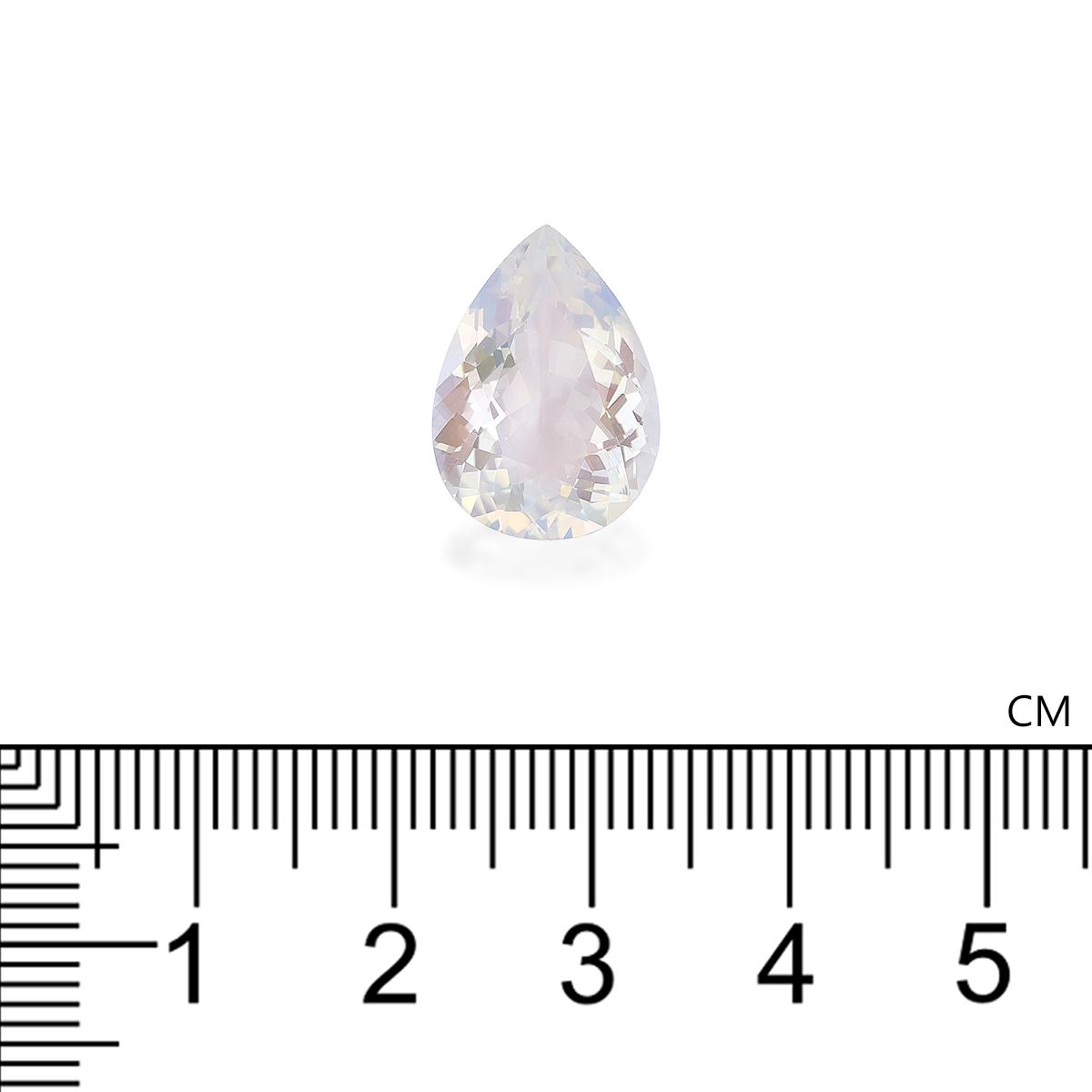 white rainbow moonstone, 6.72ct pear cut — view 4