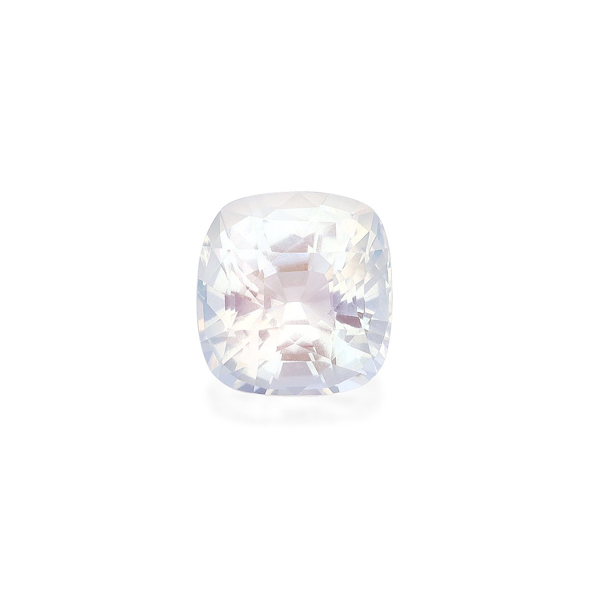 white rainbow moonstone, 6.42ct cushion cut — main view