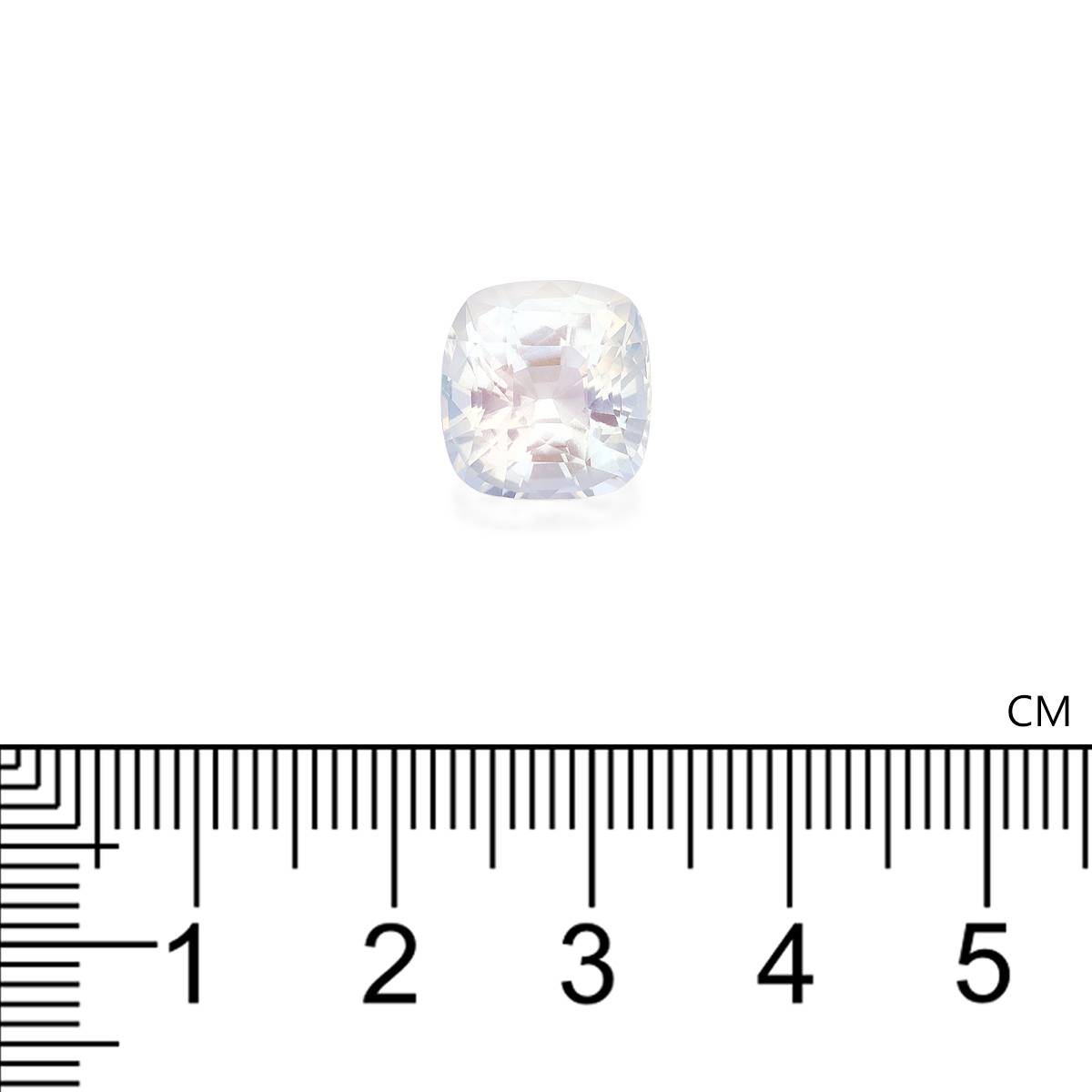 white rainbow moonstone, 6.42ct cushion cut — view 4