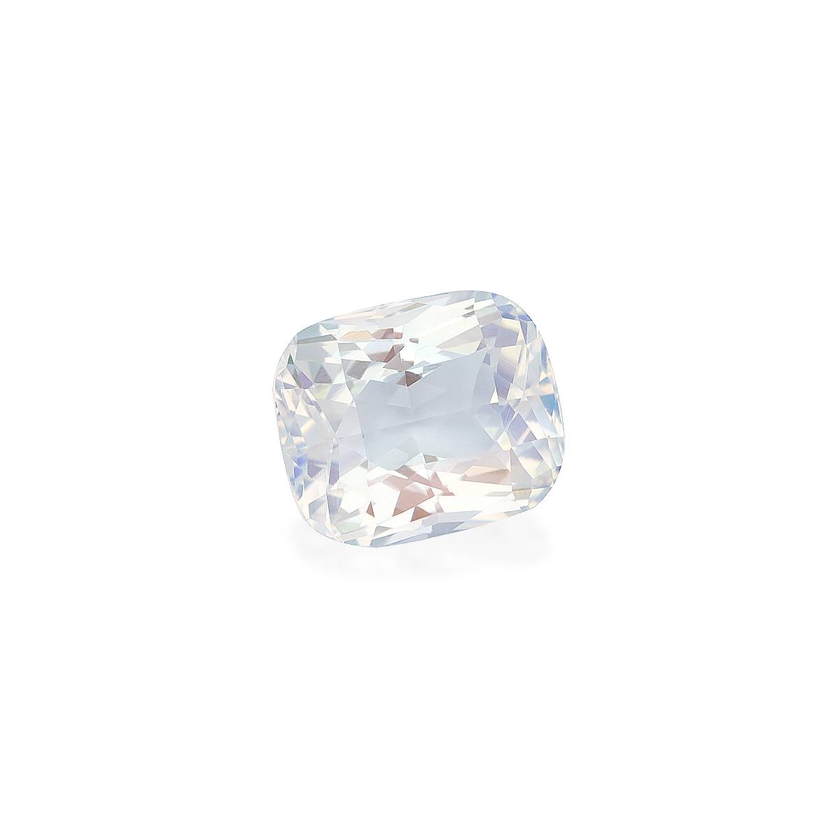 white rainbow moonstone, 5.08ct cushion cut — view 3