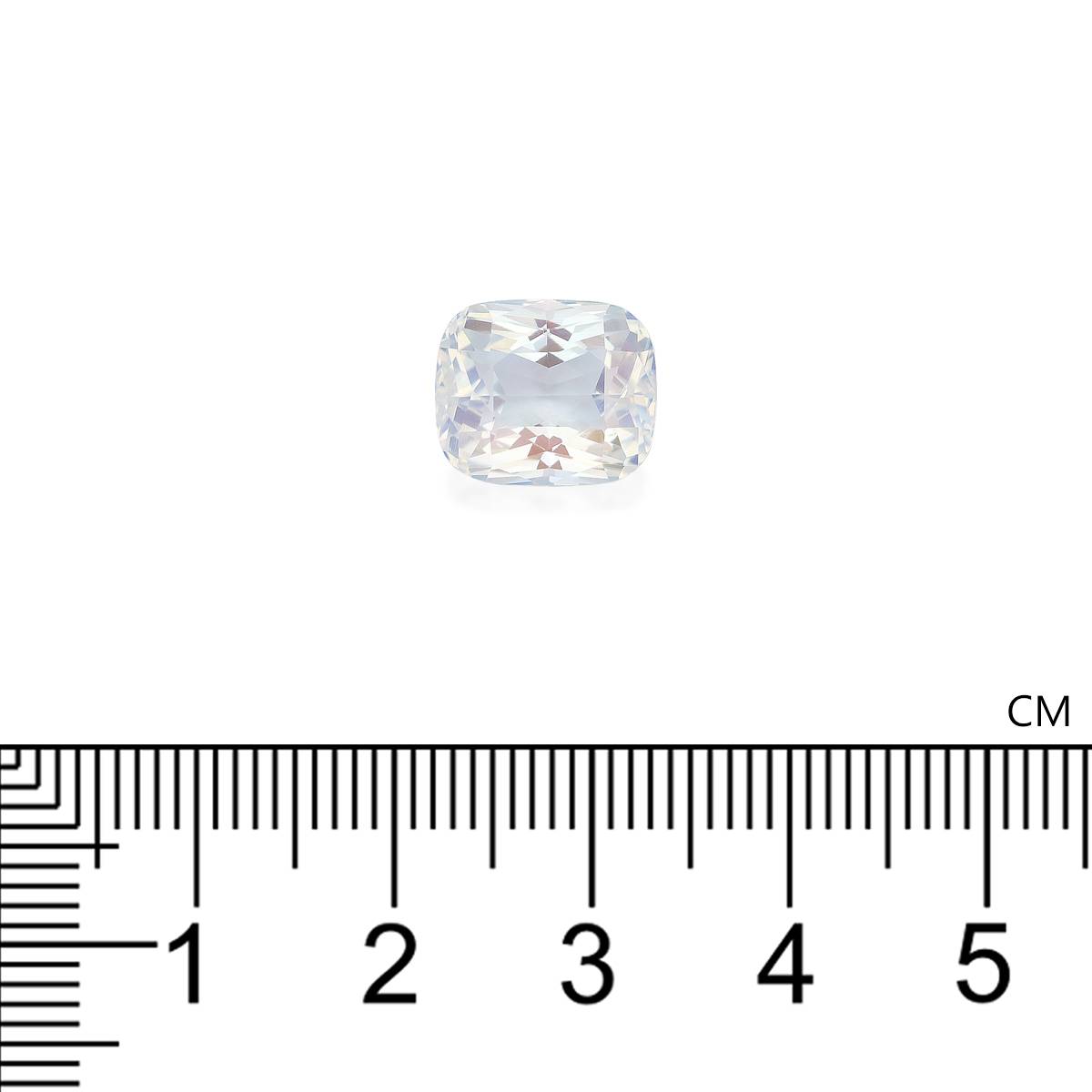 white rainbow moonstone, 5.08ct cushion cut — view 4