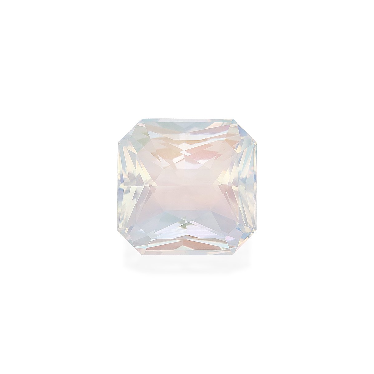 white rainbow moonstone, 24.44ct rectangular cut — main view