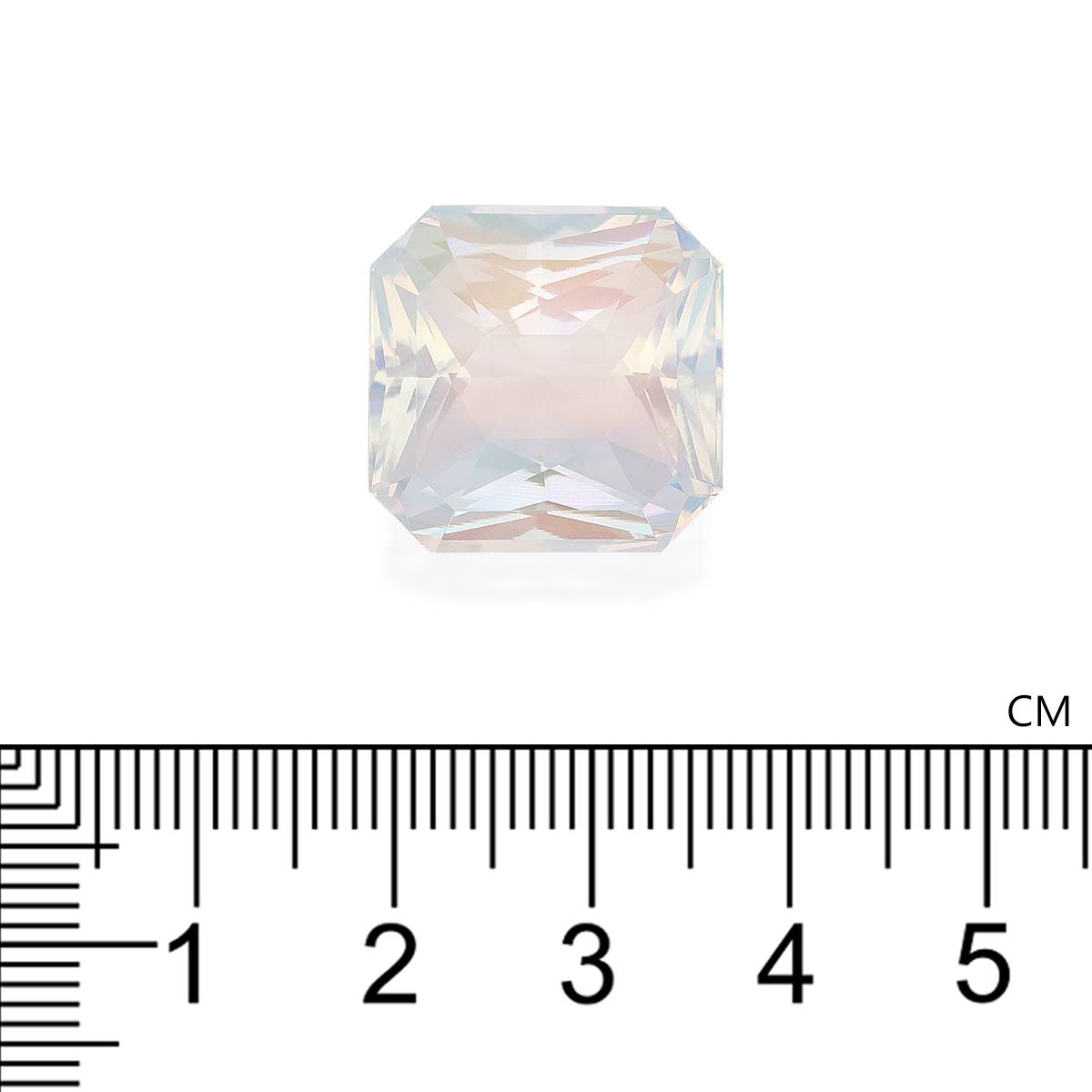 white rainbow moonstone, 24.44ct rectangular cut — view 4