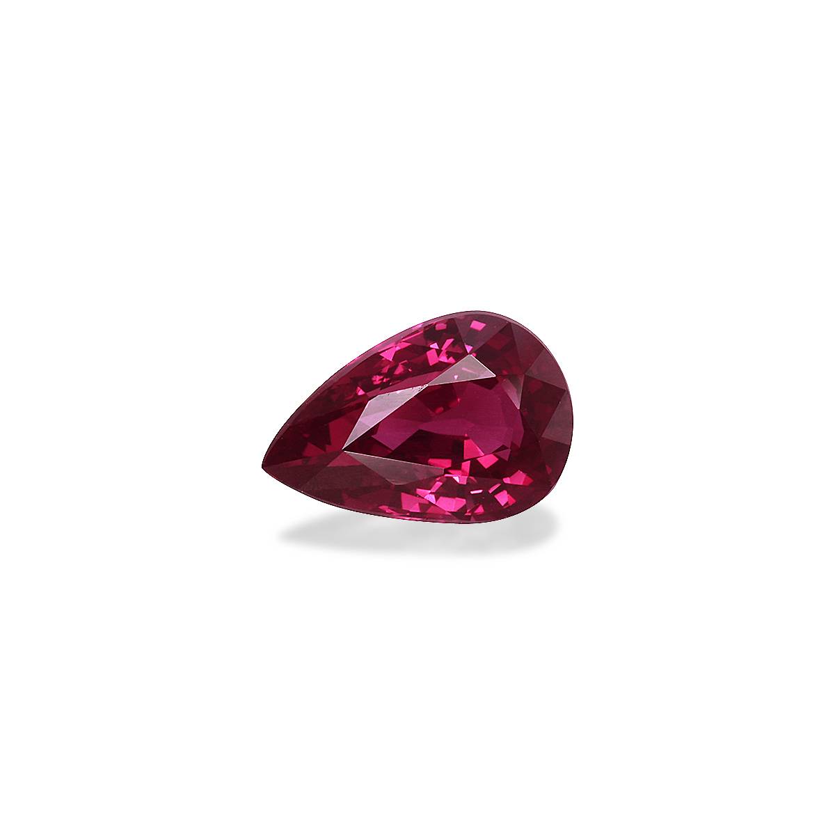 red mozambique ruby, 2.18ct pear cut — view 3
