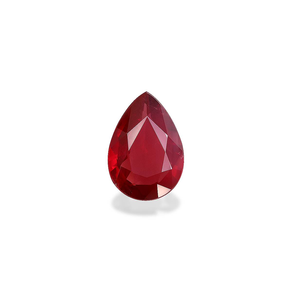 Pigeons Blood red mozambique ruby, 2.24ct pear cut — main view