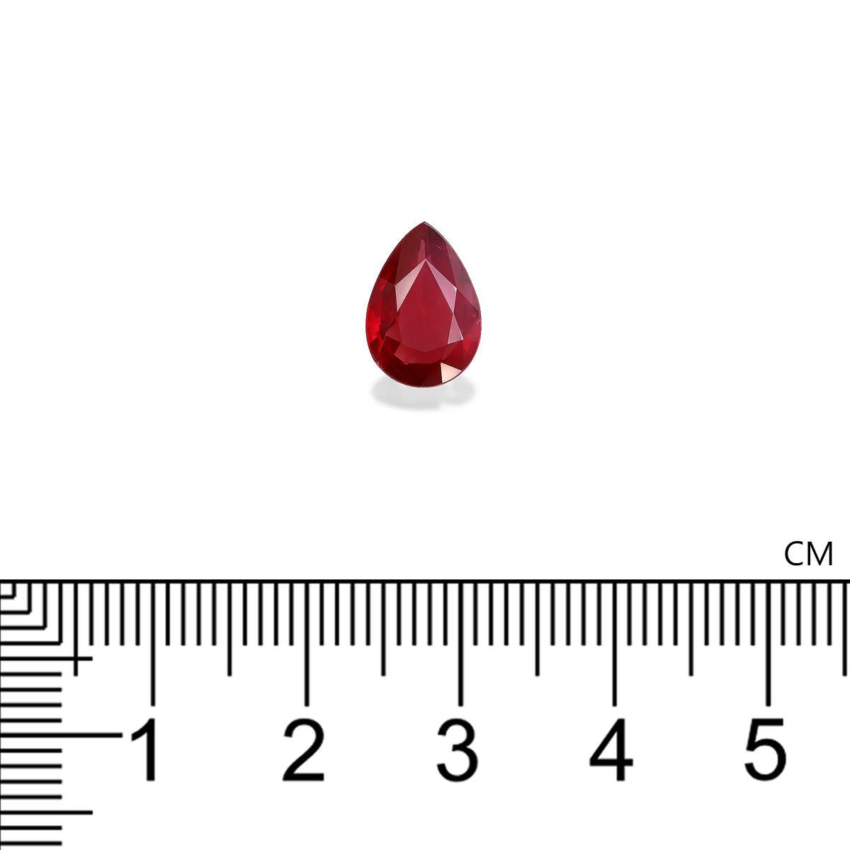 Pigeons Blood red mozambique ruby, 2.24ct pear cut — view 4
