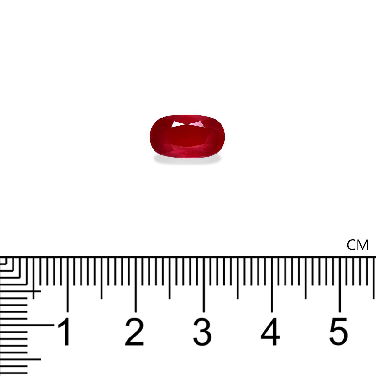 red mozambique ruby, 4.04ct cushion cut — view 4
