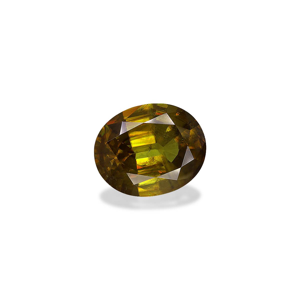 peanut brown sphene, 7.15ct oval cut — view 3