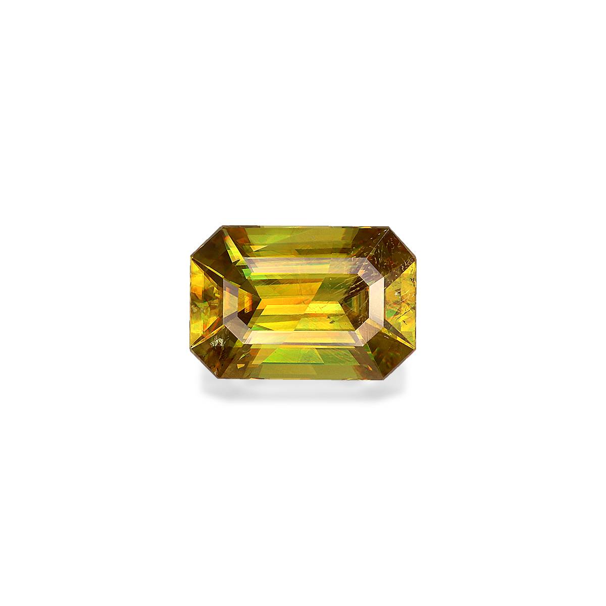 yellow sphene, 3.45ct cushion cut — main view