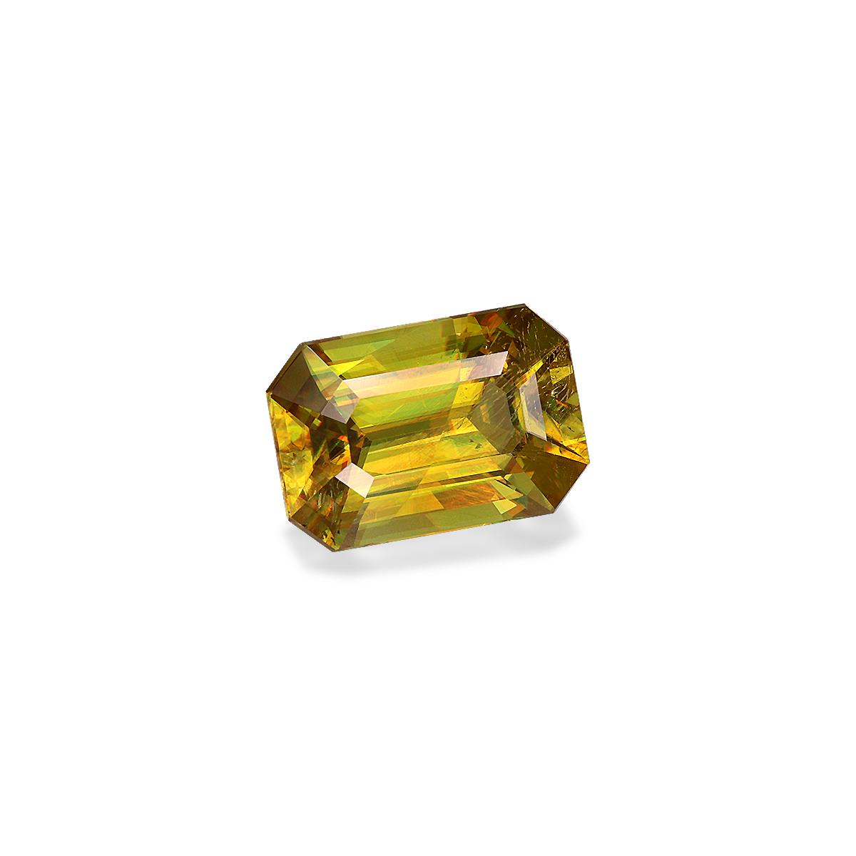 yellow sphene, 3.45ct cushion cut — view 3