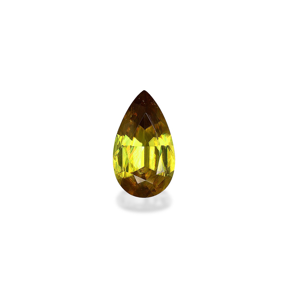 brown sphene, 5.46ct pear cut — main view