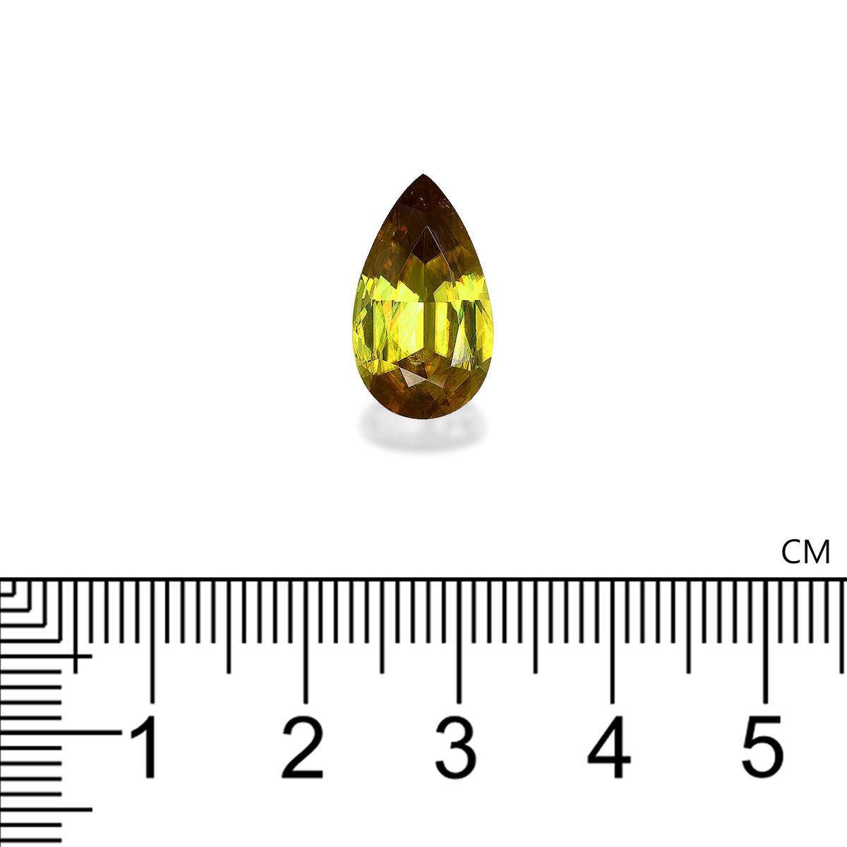 brown sphene, 5.46ct pear cut — view 4