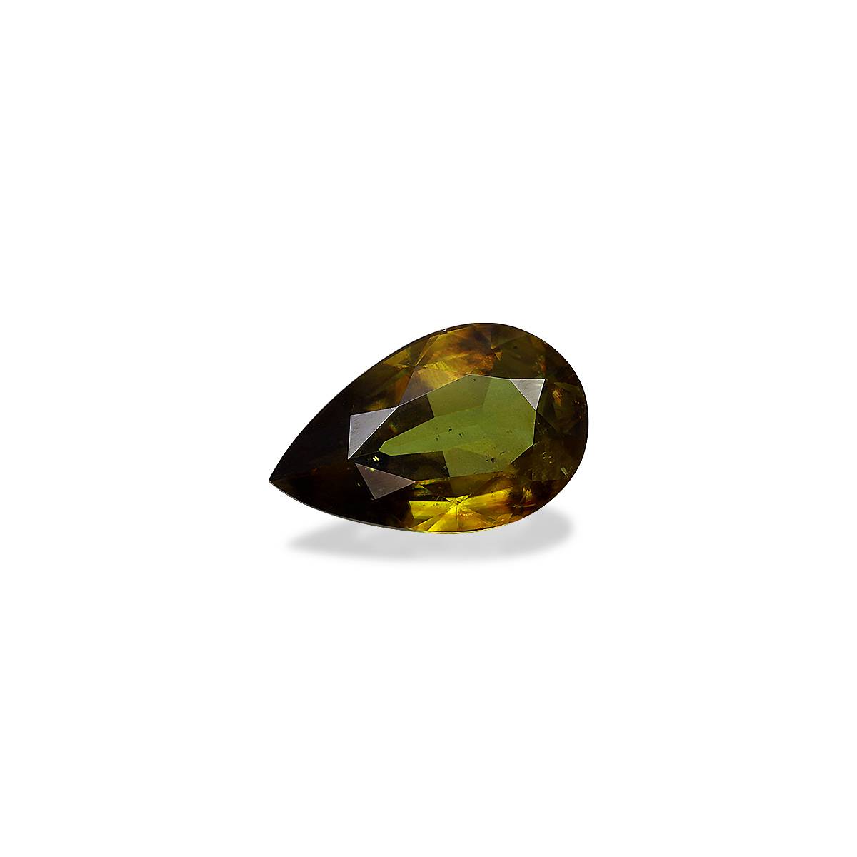 brown sphene, 4.89ct pear cut — view 3