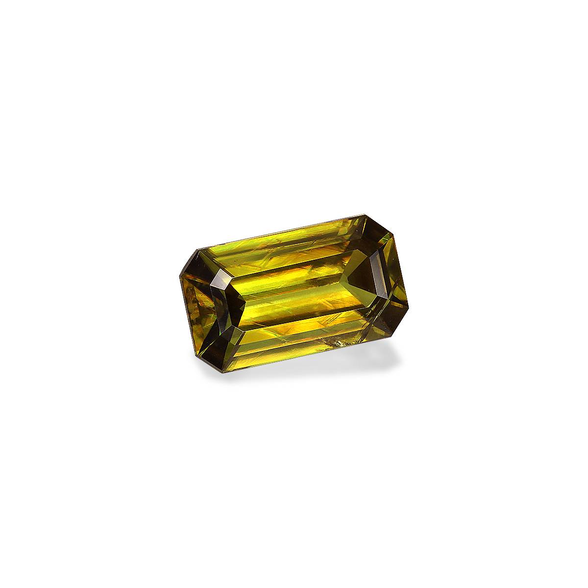 yellow sphene, 4.29ct cushion cut — view 3
