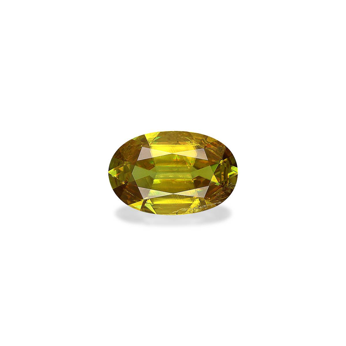 yellow sphene, 6.51ct oval cut — main view