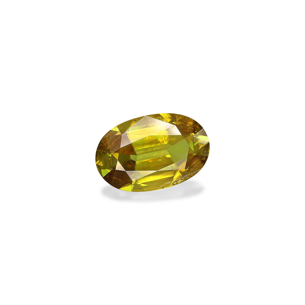 yellow sphene, 6.51ct oval cut — view 3