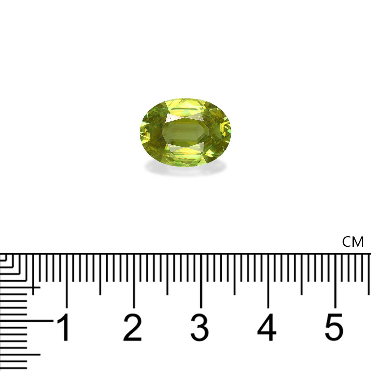green sphene, 4.72ct oval cut — view 4