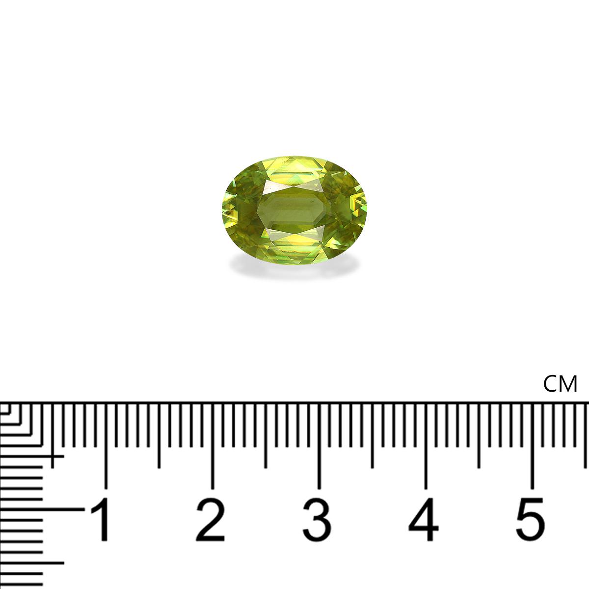 green sphene, 4.72ct oval cut — view 4