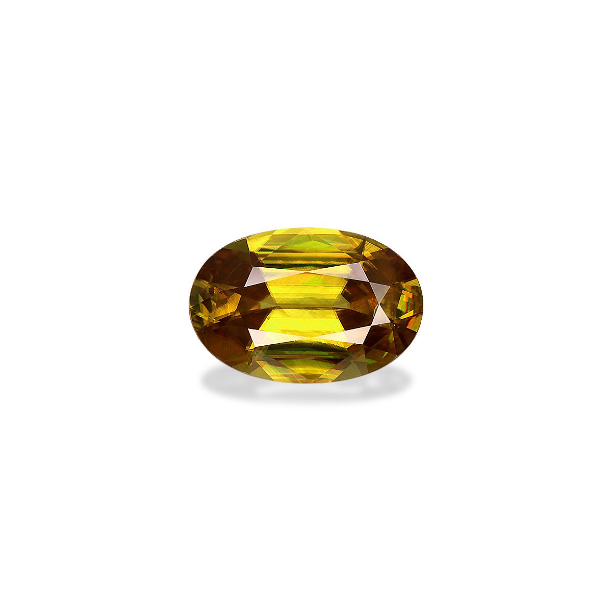 corn yellow sphene, 3.44ct oval cut — main view