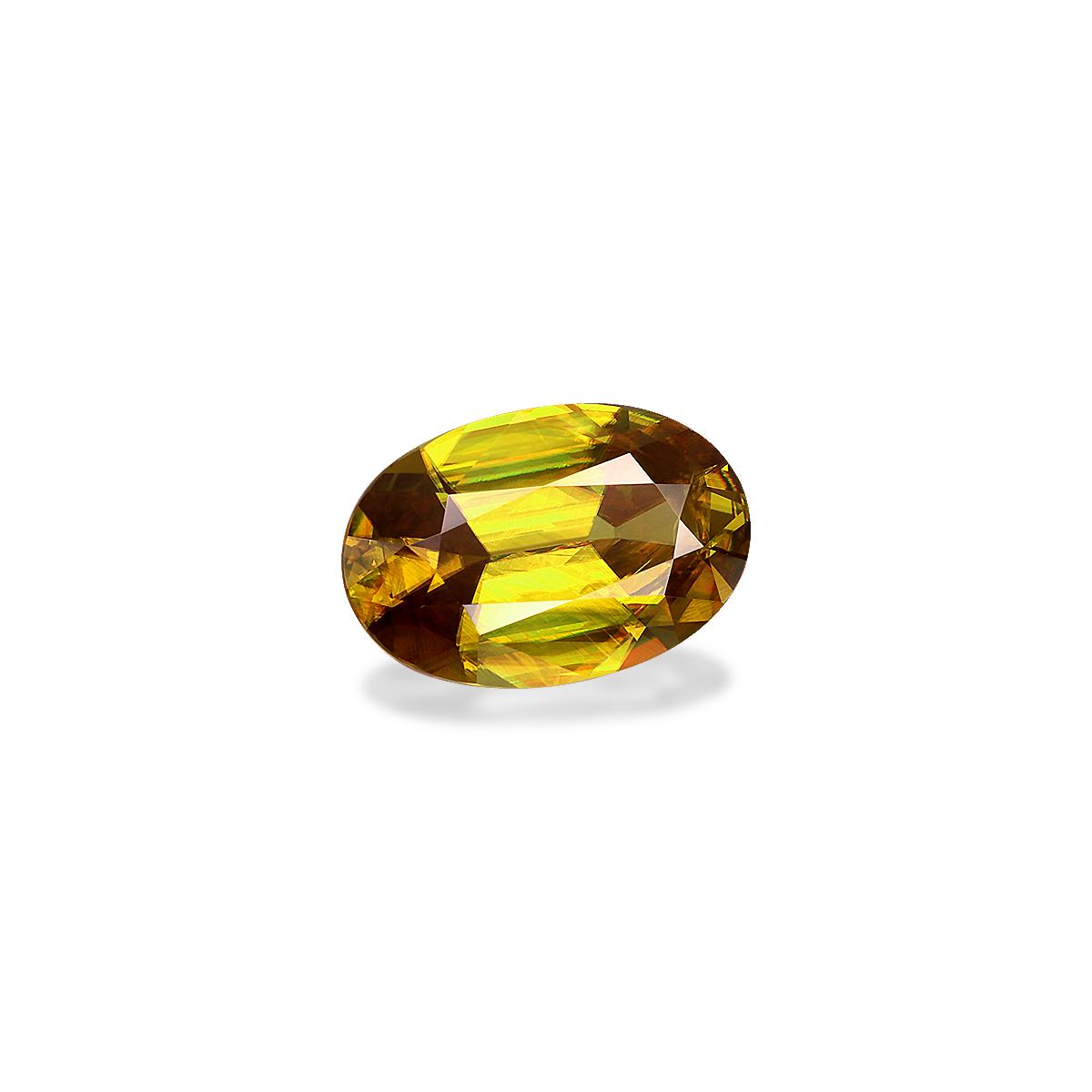 corn yellow sphene, 3.44ct oval cut — view 3