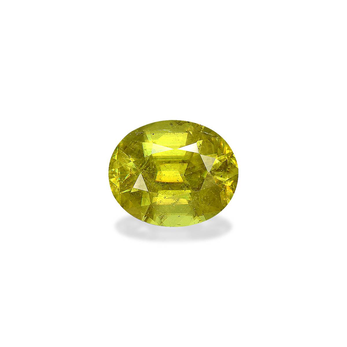 yellow sphene, 4.77ct oval cut — main view