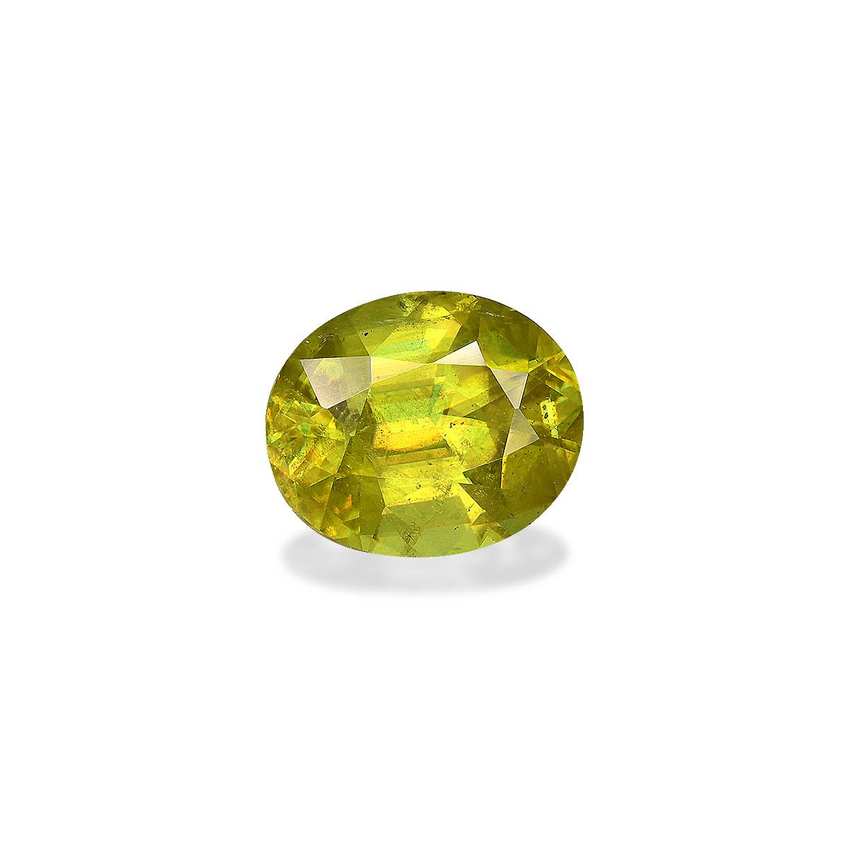 yellow sphene, 4.77ct oval cut — view 3