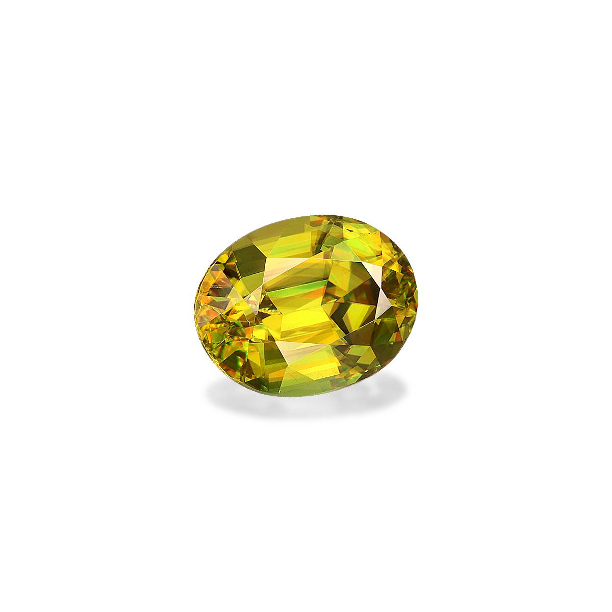 yellow sphene, 3.17ct oval cut — view 3