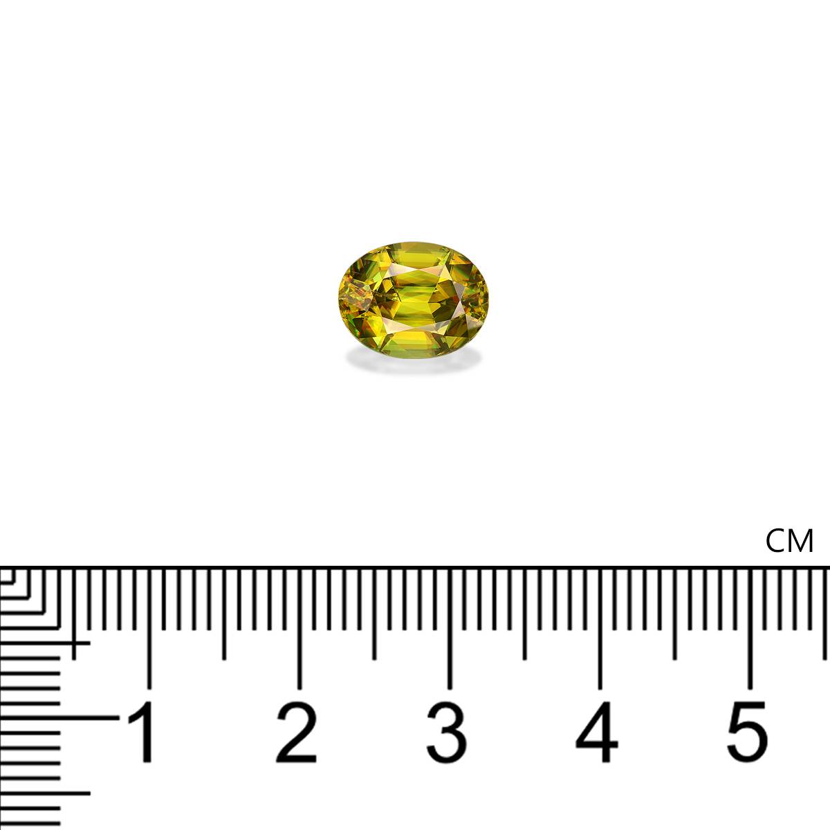 yellow sphene, 3.17ct oval cut — view 4