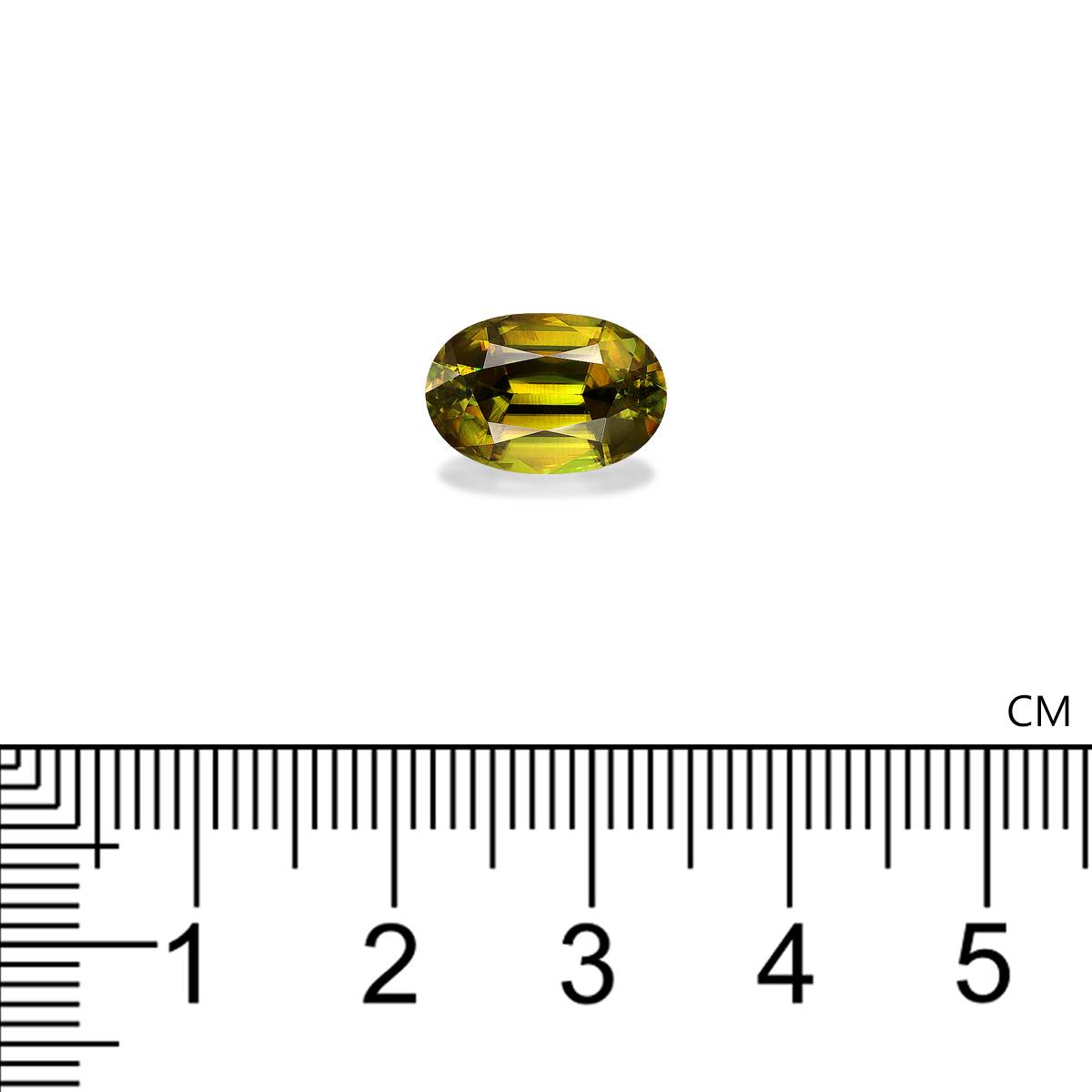 yellow sphene, 4.67ct oval cut — view 4